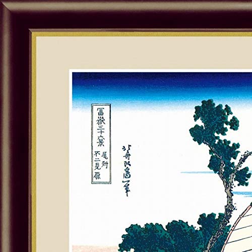 み*け様 葛飾北斎の短冊（版画)の『富嶽百景の一図、「尾州不二見原短冊仕様」希少 Amazon.co.jp: 葛飾北斎『尾州不二見原』高精彩工芸画+手彩 風景画