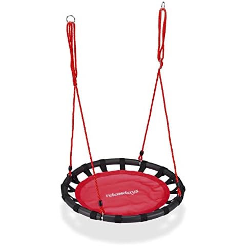 Columpio Jardín Nido de Altura Ajustable para Niños y Adultos, ø 80 cm Cover