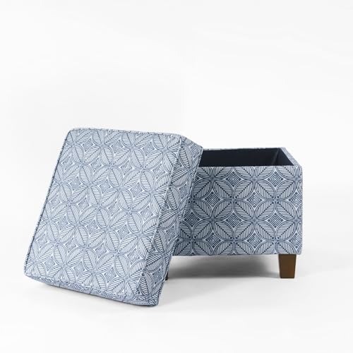 Homepop Home Decor | K7342-A874 | Classic Square Storage Ottoman