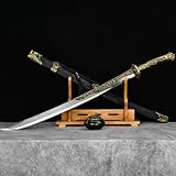 GDTDX Professionelle Übungs-Katana, Zinklegierung-Griff, Sicherheitsklinge für Kampfkunsttraining, 94cm Gesamtlänge