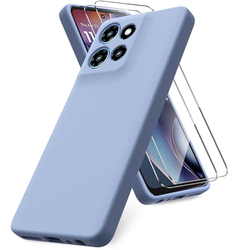Coque Moto G 5G 2025 pour éviter les bris d'écran avec étui silicone et 2 verres