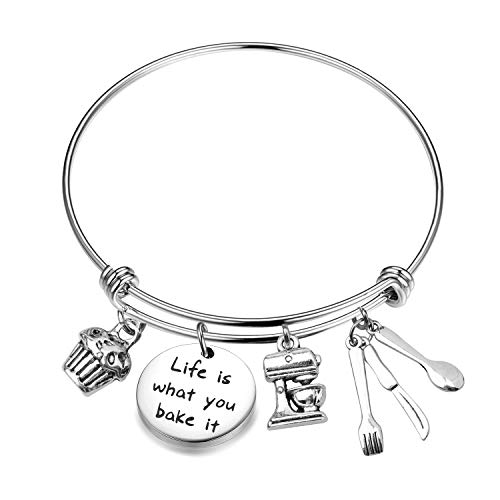 MAOFAED Baker Gift Life is What You Bake It Baking Gift Culinary Student Gifts Culinary School Graduation Gift Bake Lover Gift (Bake It BR)