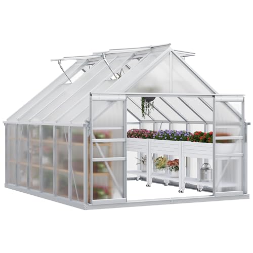 Yitahome MAYIHD50U6 10X12Ft Polycarbonate Greenhouse Large Heavy Duty Green Houses Outdoor Aluminum Greenhouses thumb #8