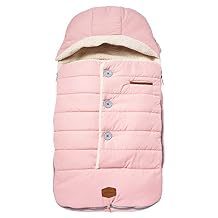 JJ Cole Bundle Me Winter Toddler Car Seat Cover and Bunting Bag - Urban - Weather Resistant Baby Carrier Cover - Stroller Accessories and Winter Baby Essentials - Blush Pink