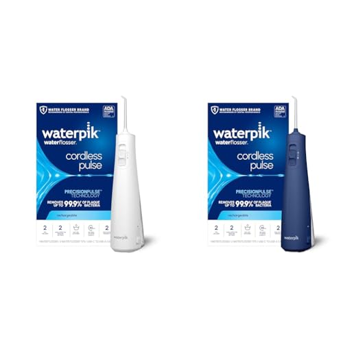 Waterpik Cordless Pulse Portable Water Flosser Bundle with 2 Classic