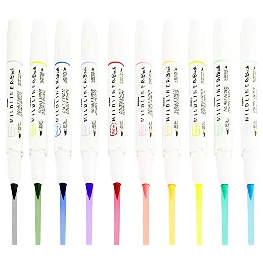 Zebra Mildliner Marcador de doble punta (10 unidades), colores mezclados