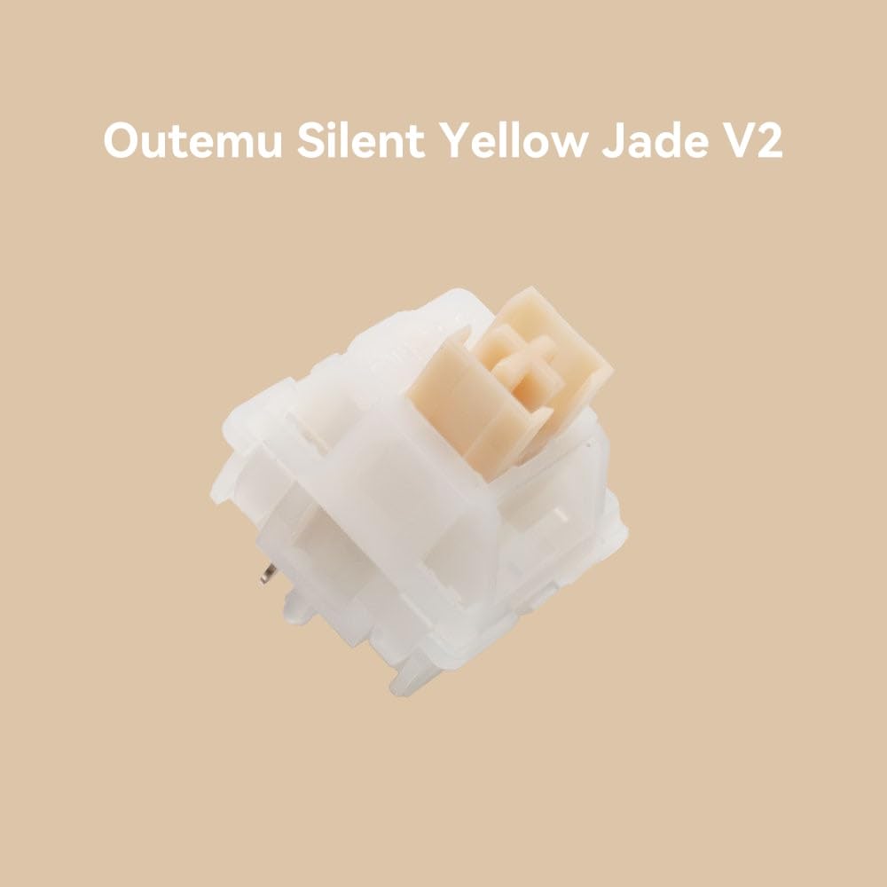 Amazon | Outemu Silent Yellow Jade スイッチ、潤滑済みサイレント