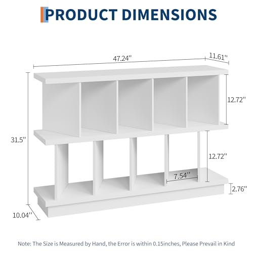 47.24" x 331.5" Garvee 8 Cube Storage Shelf Organizer w/ 10 Removable Back Panels (White, White/Walnut) - image 2