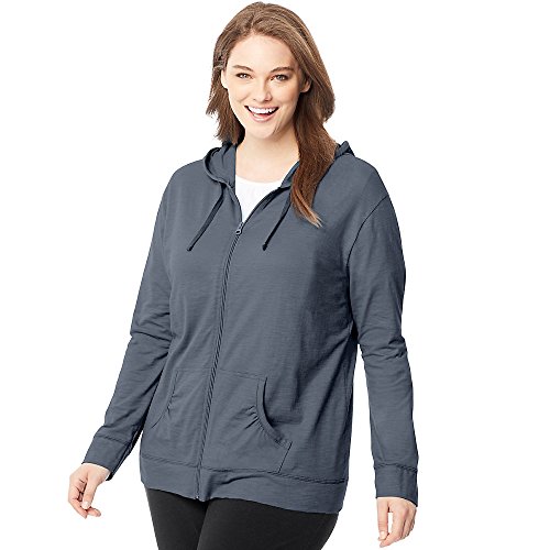 Just My Size Slub-Cotton Full-Zip Women's Hoodie