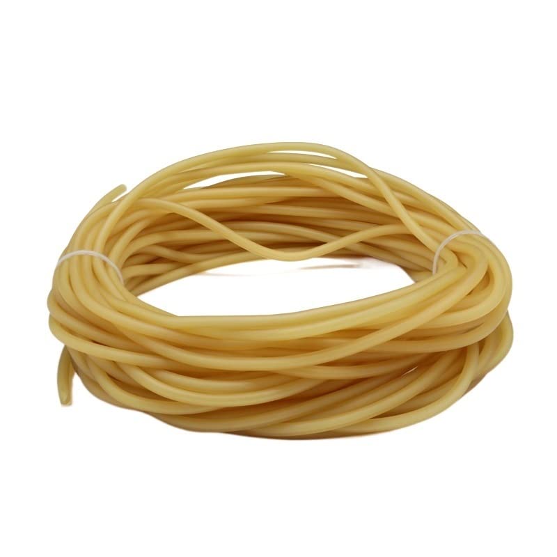 2M/5M Nature Yellow Latex Rubber Hoses 1.6/2/ 3/4/ 5/6/ 7/9/ 10/12/ 14/ 17mm High Resilient Elastic Soft Tube for Fitness Equipment(2 Meters,8mm x 10mm)