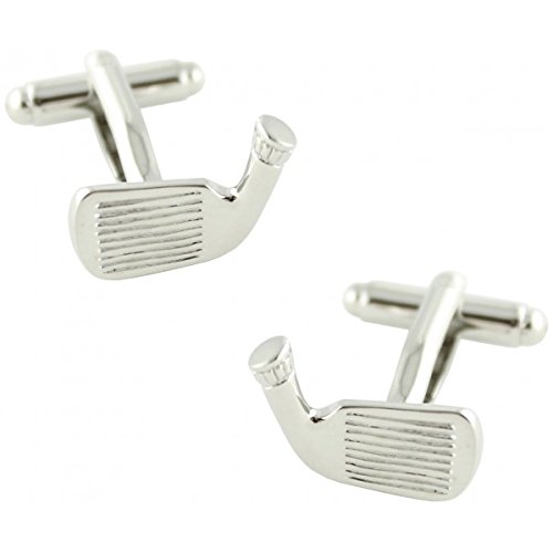 Gemelos hierro de golf de acero inoxidable para camisa de hombre elegante