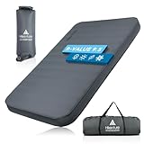 Hikenture Extra Thick Double Self Inflating Sleeping Pad, 9.5 R Camping Mattress 2 Person, Inflatable Foam Camping Pad with Pump Sack, Portable 4 in Thickness Comfort Plus Camping Mat for 4-Season