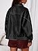 PRETTYGARDEN Faux Leather Jacket Women Bomber Motorcycle Zip Up Jackets Oversized Fall Fashion Outfits 2026 Winter Coats (Black,Medium)