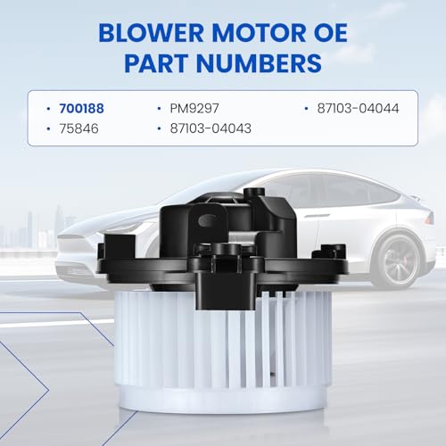 Image of HVAC Blower Motor 700188 Compatible with Toyota Tacoma 2005-2015, Blower for 87103-04043, 87103-04044, 75846, PM9297 A /C Blower Motor