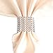 YuanMoon 100 PCS Napkin Rings Sparkly Adornment for Wedding/Shower/Party - Silver Napkins wrap (Silver)