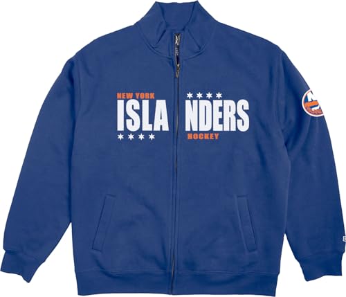 Blue 84 New York Islanders NHL Officially Licensed Full Zip Sweatshirt Felt Embroidery, XX-Large Team Color