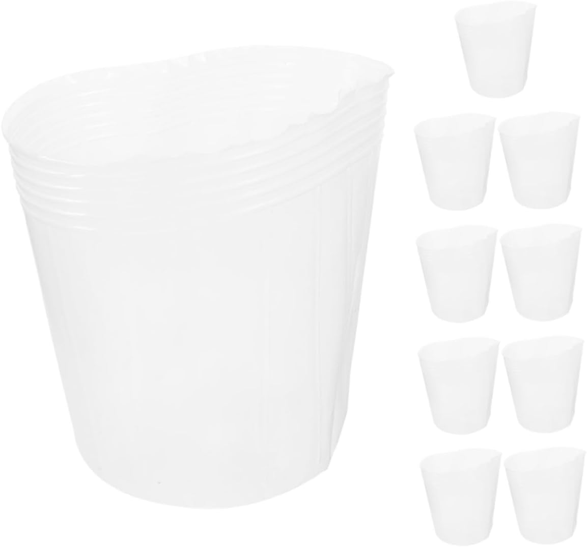 10pcs Transparent Planter Pot Liners Plant Basket Inserts for Outdoor Indoor Use Easy Plant Replacement Versatile Nursery Liners for Flower Pots