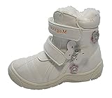 klettverschluss Magnus Kinder Winter Schuhe, Mädchen Stiefel, Weiss, Gr.25