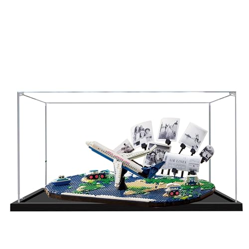 Acryl-Vitrine für Lego 41838 Familienreise-Fußabdruck-Karten-Modell, 3 mm staubdichte Displaybox, Vitrine kompatibel mit Lego 41838 (Modell nicht im Lieferumfang enthalten) (transparent, 3 mm)
