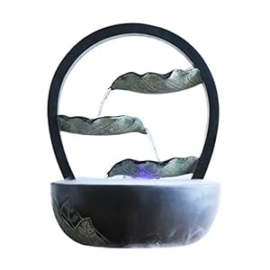 FMOGE Innenbrunnen Innen-Tischbrunnenkreativer Laminierter Brunnen Desktop Kleiner Aquariumbrunnen Luftbefeuchter Basteln Innendekoration Innenentspannung Desktop-Brunnen