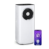 Klarstein Kraftwerk Eco Smart 11 Aire Acondicionado Portátil - 11,500 BTU, WiFi & App Control, 3 en 1: A/C, Ventilador & Deshumidificador, Para 35-59 m², Silencioso 50 dB, Clase A+, Blanco