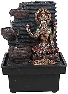 Pacific Giftware Sacred Hindu Goddess Lakshmi Flowing Water Fountain Resin Home Decor