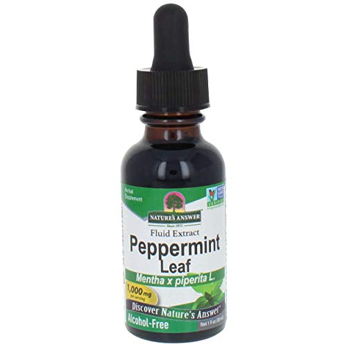 alcohol free peppermint extract - Nature’s Answer Peppermint Leaf Mentha x Piperita Gluten Alcohol Free Herbal Supplement Supports Healthy Digestive Function* – 1 FL Oz