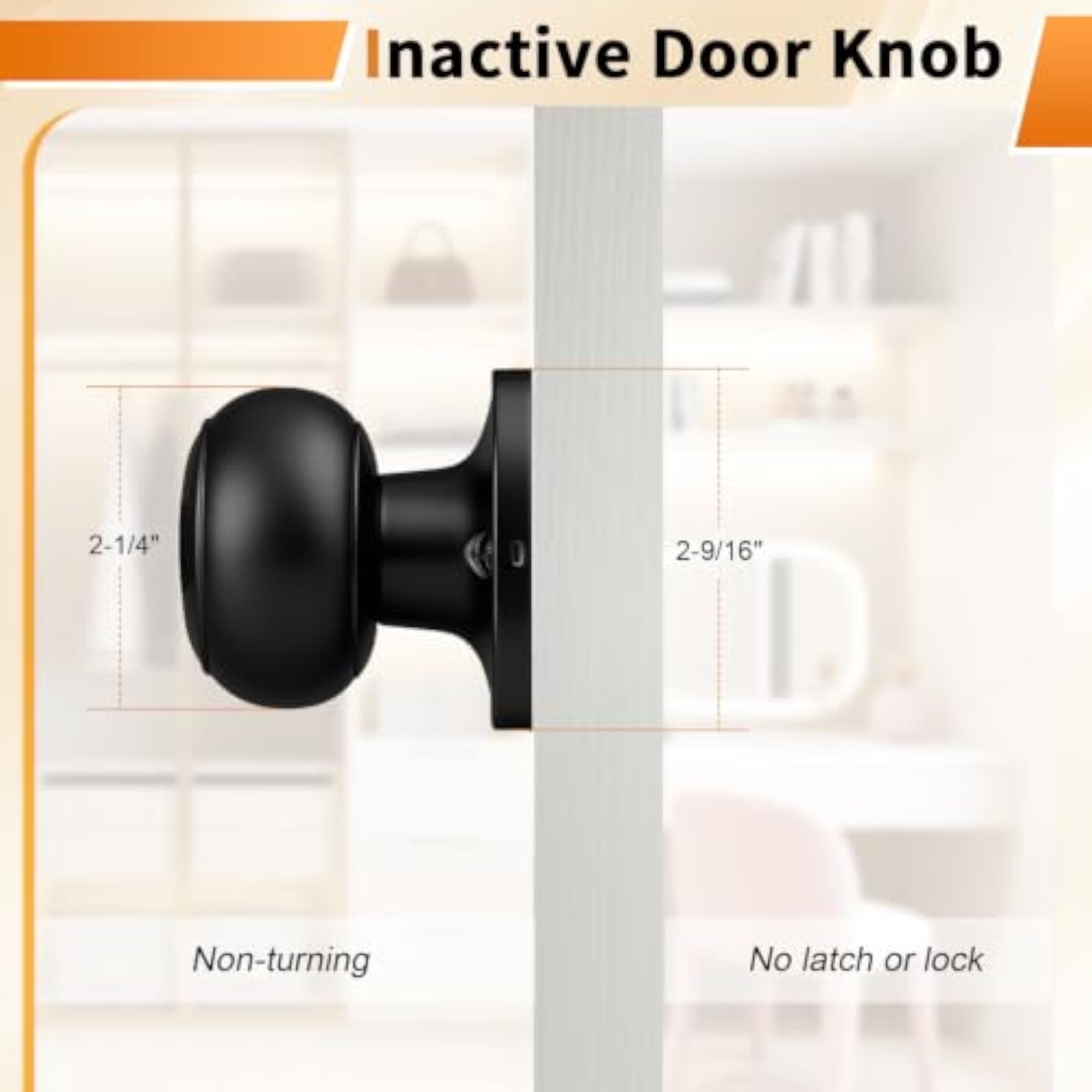 Flat Ball Single Dummy Door Knobs