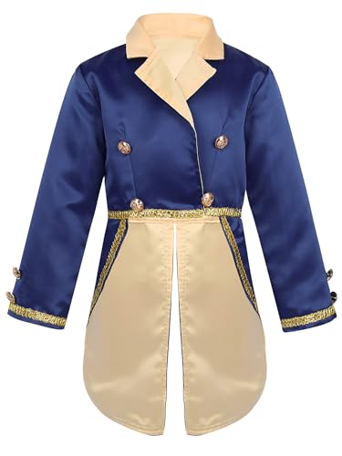 Boys Halloween Prince Uniform Coat Steampunk Corset Victorian Tailcoat Jacket Showman Outshirts