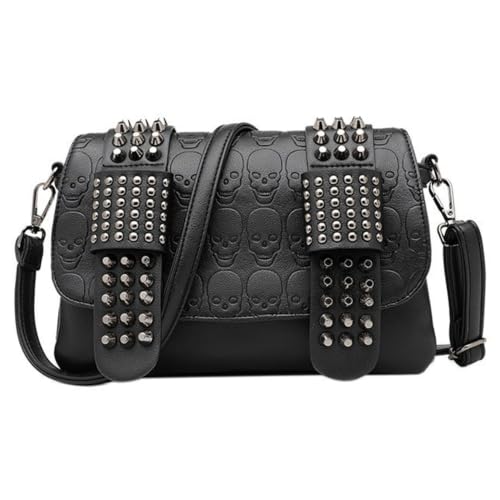 Bolso gótico con cadena y tachuelas con espacio optimo para tus esenciales diarios