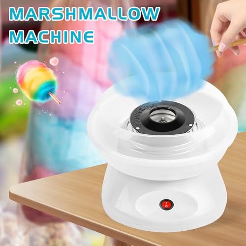 Zuckerwattemaschine, Retro Cotton Candy Machine 450W für Zuhause, Zuckerwatte Maschine mit Zubehör und Stäbchen Einfach zu Bedienen Leicht zu Reinigen Perfekt für Kindergeburtstag und Partys Weiß – Bild 5