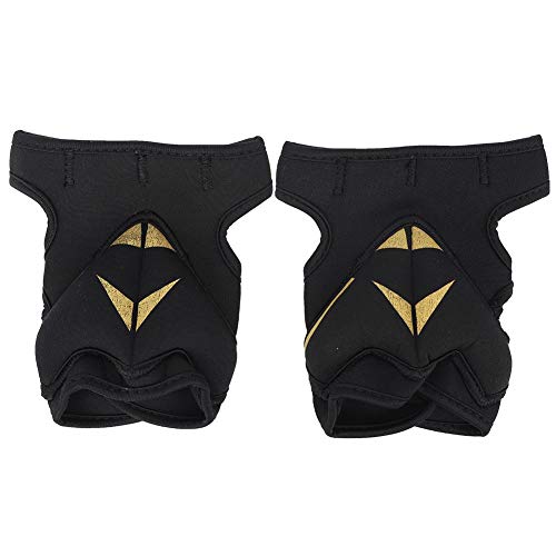 T best 2 Piezas Guantes de Peso de 2 Libras Deporte Unisex Guantes de Peso Medio Dedo Saco de Arena para Boxeo Fitness(Negro)