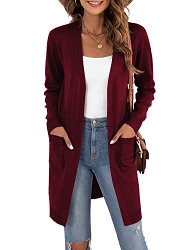 Image of VIISHOW Women's Classic Cardigans Long Sleeve Open Front Casual Knit Cardigan Sweaters Coat Soft Outwear