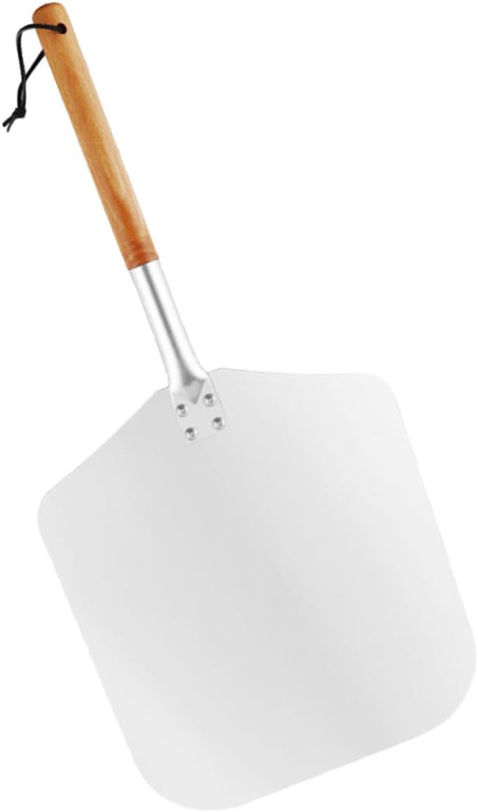 Aluminum Pizza Peel for Oven Baking with Wooden Handle