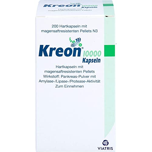 KREON 10.000 Hartkps.m.magensaftr.überz.Pel 200 St