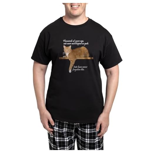 Orange Cat Pajama Set for Men