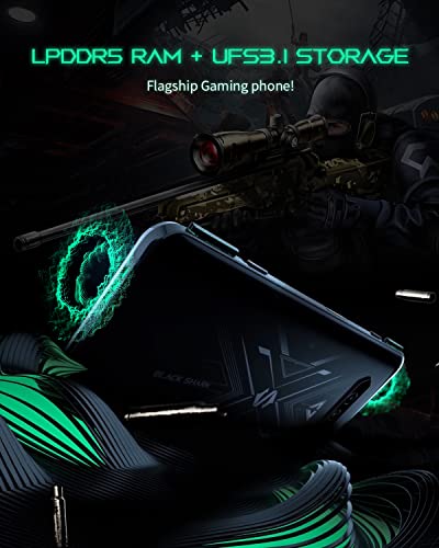 Black Shark 4 Unlocked Phone, 5G Gaming Phone, Fast Charging 120W Cell Phone 8+128GB, 144Hz Snapdragon 870 Android Phone, 6.67" 48MP 4500mAh NFC Mobile Phone Global Version -Black - Thumbnail 4
