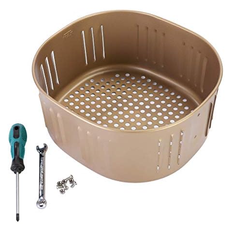 Air Fryer Replacement Basket for Power XL 5.3QT,Air Fryer Basket for Gowise USA 5.8QT,Non-Stick Cover