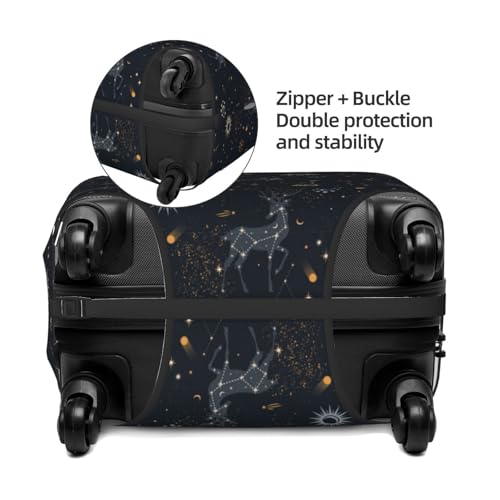 Travel Luggage Cover Protector - Milky Way Sun Constellation Deer Anti-Scratch Suitcase Covers Fits 18-32 Inch Luggage4