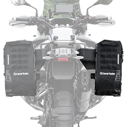 Lone Rider Semi-Rigid Rackless Motorcycle Pannier Side Bag 31L for BMW Bike | 100% waterproof/dustproof semi-rigid soft luggage, quick-release. Safer than aluminum hard cases. No racks needed.