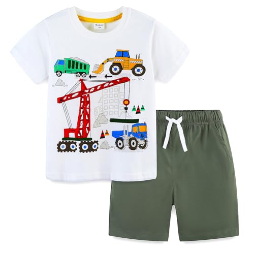 Image of Bumeex Toddler Boys Cotton Clothing Sets Short Sleeve Tee and Shorts