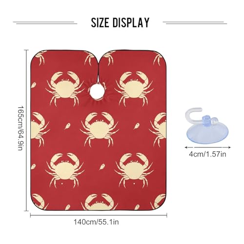 Capa de barbería impermeable para hombre Kigai Red Crab miniatura 3