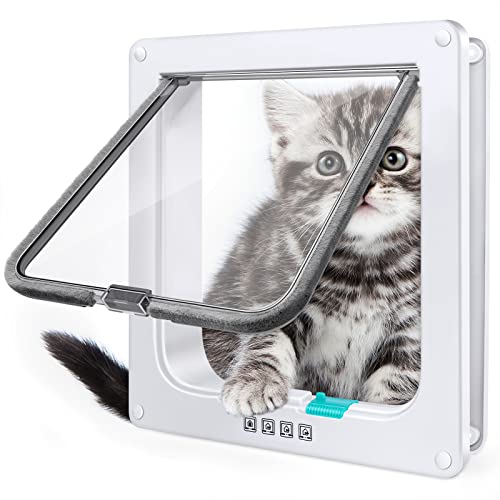 EliteMill Puerta interior para gatos, puerta interior de 25 x 27,7 x 5,5 cm, solapa grande para gatos, resistente a la intemperie, puerta para gatos, puerta para mascotas, para gatos y perros pequeños
