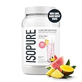 Isopure Clear Whey Isolate Protein Powder, Lactose Free, Gluten Free, Naturally Flavored, Tropical Punch, 20g Protein Per Serving, 1.9 Lbs, 36 Servings (Packaging May Vary)