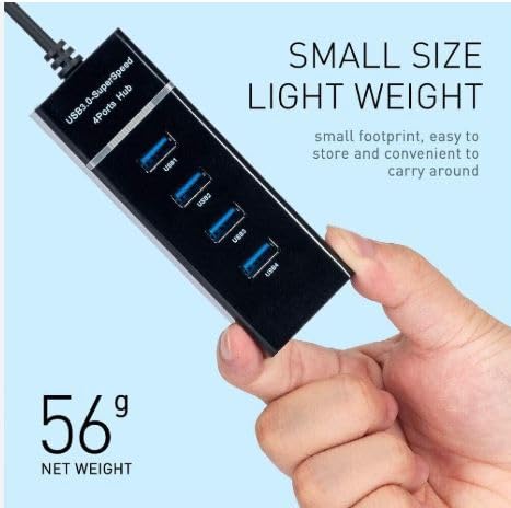 RGV 4 Port USB HUB SuperSpeed 3.0 Portable Mini-Hub for Pendrive, Mouse, Keyboards, Camera, Mobile, Tablet, PC, Laptop, TV Etc (USB Hub (Black) - Image 5