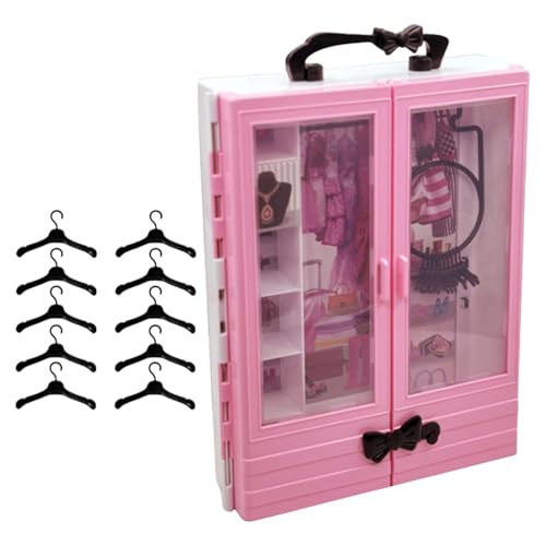 Guohetuk Armario para Muñecas, Portátil, Bonito, con Asa, Modelo para Escenas de Bricolaje.
