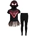 Marvel Spider-Man Miles Morales Little Girls Cosplay Graphic T-Shirt Dress and Leggings Outfit Set Black 7-8