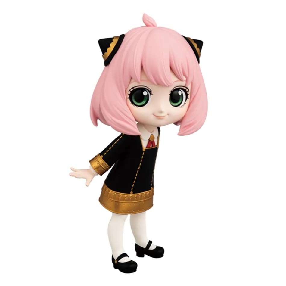 15cm Anime Spy X Family Statue - Anya Forger Yor Loid Kawaii Qposket Figural PVC Model Gifts Car Decoration, Desktop, Collection, Birthday Present for Anime & SxF Fans (Anya)