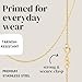 KISPER 24k Gold Cable Link Chain Necklace – Thin, Dainty, Gold Plated Stainless Steel Jewelry for Women & Men with Spring Ring Clasp, 24”