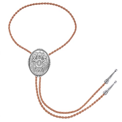Image of Jeilwiy Bolo Tie for Men, Western Bolero Tie Cowboy Ties Native American Cowgirl Bolo Tie Accessories for Men Women